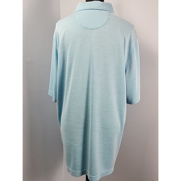 Marti Kat Mens Polo Shirt XXL Blue Short Sleeve Modal Blend Business Casual - Picture 9 of 12